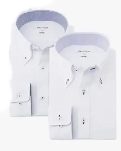 ORIHICA(オリヒカ) ワイシャツ 形態安定 ボタンダウン 2枚セット S