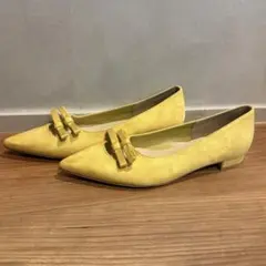 美品 RODE SKO ロデスコ ダブルリボン フラットパンプス 36 22.5