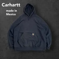 Carhartt メキシコ製 古着 鬼フェードスウェットフーディ ブラック2XL