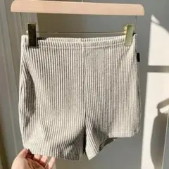 shein ニットショートパンツ　アプリコット