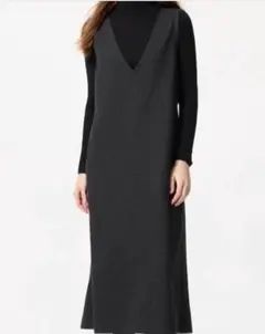 UNIQLO ブラッシュドジャージージャンパースカートSサイズ丈短め