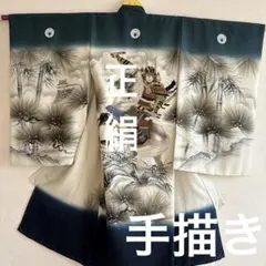 七五三3歳正絹総絞り手縫いの被布（中綿無し）抹茶色 - メルカリ