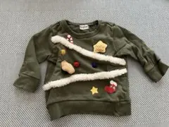 クリスマスモチーフ トレーナー 80cm