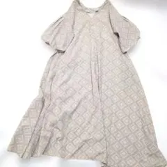 ベイフロー　BAYFLOＷ　ワンピース　半袖　パフスリーブ　レディース　ホワイト