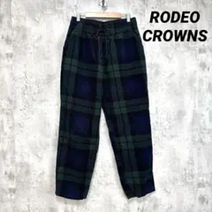 【ロデオクラウンズ】コーデュロイパンツ ワイド ブラックウォッチ M カジュアル