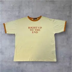 [NANO universe/ナノ•ユニバース]リンガーTシャツ 黄色 Ｌ　古着