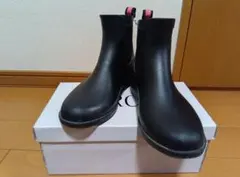 他⑰ブラックラバーショートブーツ梅雨の季節の通勤、通学に