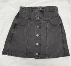 rienda フラップデニムSS-PT BLK