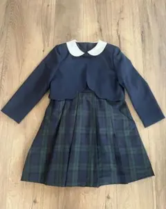 devirock フォーマルドレス 120cm ネイビー チェック