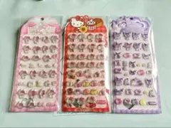 ︎*り様 サンリオ 立体シール 3シートセット　ハローキティー　クロミ　マイメロ