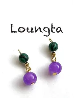 5点で450円引き ハンドメイドピアス 樹脂ピアス グリーンマラカイト天然石