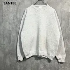 SANTEEスウェット90s00sメキシコ製ヘザーグレー前Vブランク無地ソリッド