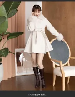 MAJESTIC LEGON マルチwayフェイクファーカラーフレアコート