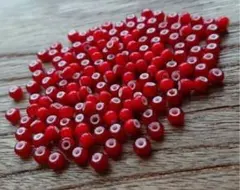 新品※赤色 150粒 5㎜ ホワイトハーツビーズ フェザー ブレスレット ナバホ