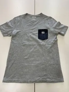 DIESEL Tシャツ デニムポケット グレー XS