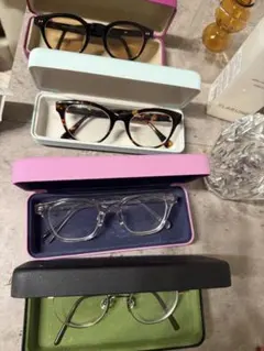 度入りメガネセット 4点セット　ケース付き