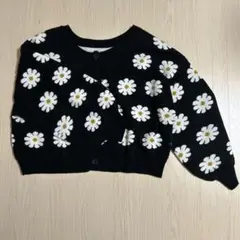 花柄黒カーディガン Mサイズ