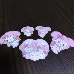 mikko illustrations ステッカー 5枚セット(マイメロディ)