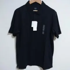 新品 ユニクロ エアリズムコットンカノコポロシャツ ブラック