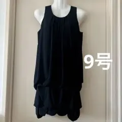 Radiate ラディエイト ひざ丈 ドレープ ドレス ブラック 9号