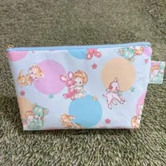 ハローベイビー　マチアリポーチ　水色