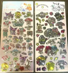 【人気】キャラクターミラー風シール　2シート　海外製
