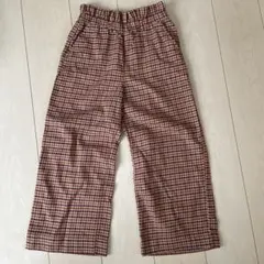 GAP KIDS チェック柄 ワイドパンツ