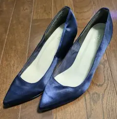 KiBERA ネイビー ポインテッドトゥパンプス