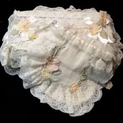 ♡アイボリーレース装飾のティッシュボックスカバー&小もの入れ