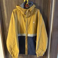 希少》チャンピオン Champion☆ナイロンジャケット XL 青色 JK80 