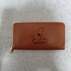SNOOPY ラウンドファスナー 長財布 ブラウンのサムネイル