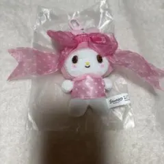 マイメロ　リボン姫 50周年 シークレット マスコット キーホルダー　水玉柄