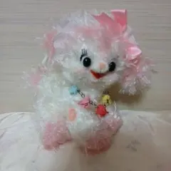 昭和レトロ お手入れワンちゃん 犬 ぬいぐるみ 特大 ピンク ベロ 宇山
