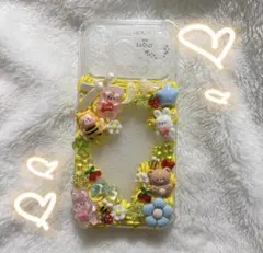 iPhone17proケース　iPhoneケース　デコ電　ホイップデコ　ギャル