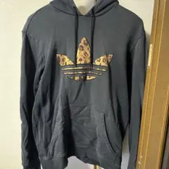 adidas アディダス パーカー ヒョウ柄　黒　ブラック　Mサイズ