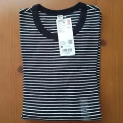 【ユニクロ】ソフトリブボーダークルーネックT／長袖／Mサイズ