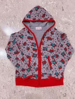 ♡east blueキッズ♡いちご柄ジップパーカー130 ♡翌日発送♡