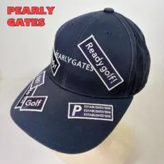 【PEARLY GATES】ゴルフキャップ ワッペンデザイン ネイビー 紺　帽子