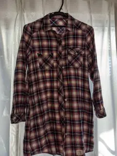 チェックシャツ シャツワンピース