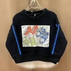 西松屋 スニーカー トレーナー スエット 100cm ブラック