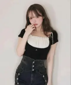 その他 ANDMARY Mew frill tops BLACK ANDMARY Mew frill tops / black - メルカリ