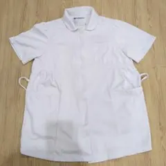 【美品】ナースリー マタニティナース服 白衣 M ホワイト 看護師のサムネイル