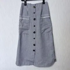 [REDYAZEL] レディアゼル　ストライプ　ロングタイトスカート