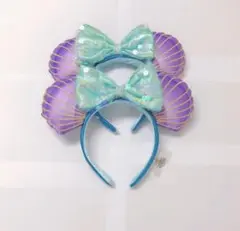 【海外ディズニー限定版】アリエルカチューシャ  リトルマーメイド30周年 ２点