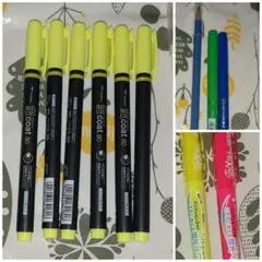 「新品、未使用 」水性サインペン &トンボ鉛筆 蛍光マーカー 蛍コート