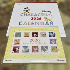 未使用 Disney CHARACTERS カレンダー 2026壁掛け・卓上