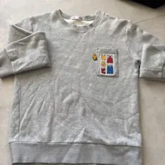 グレー ポケット付き トレーナー