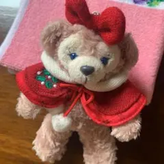 シェリーメイ　ダッフィー　ぬいぐるみバッジ　クリスマス　冬　赤