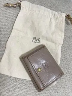 【美品】イルビゾンテ 三つ折り財布 グレージュ