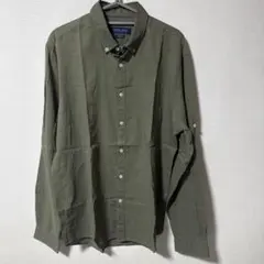 ZARA MAN ザラ　オリーブ カーキ　リラックスフィット 長袖シャツ　L